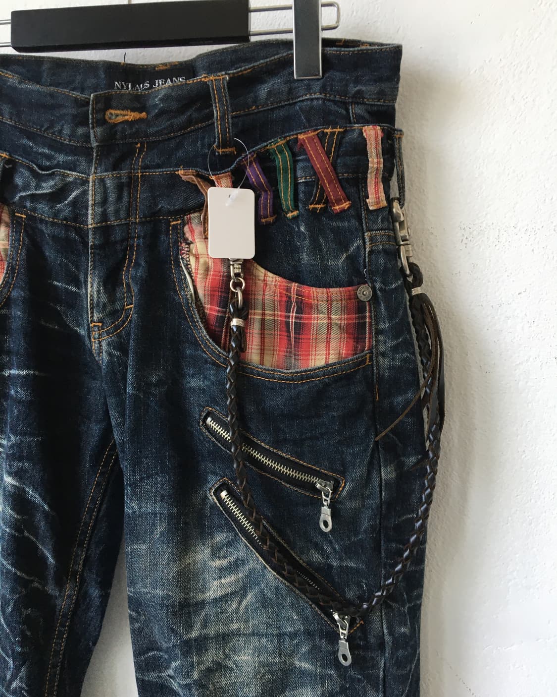 Double waist washing denim pants 상품이미지4