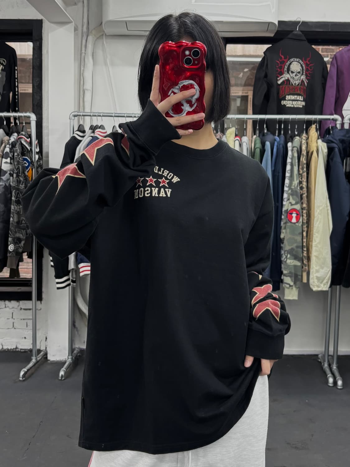 밴슨 레더 스타 롱슬리브 상품이미지2