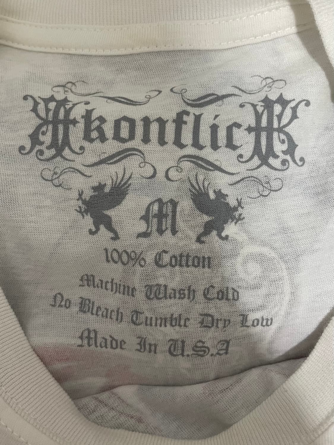 Konflic 콘플릭 Y2K 펑크 빅 프린팅 반팔티셔츠 상품이미지4