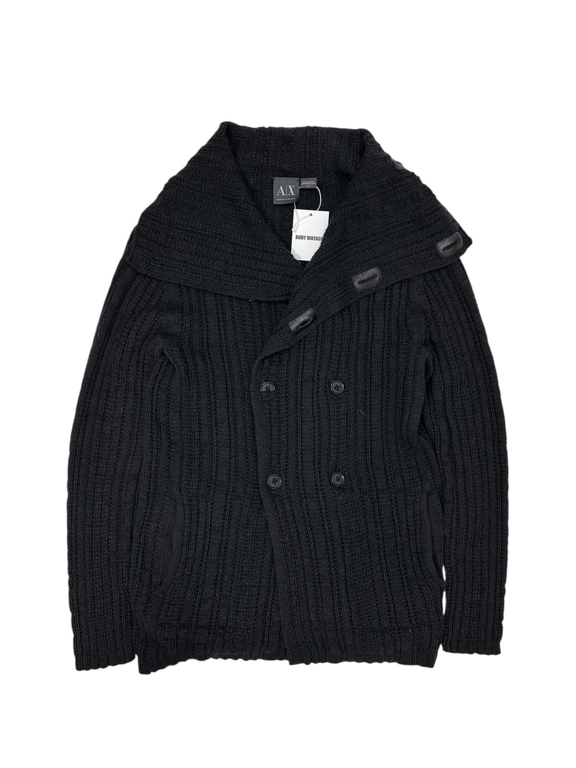 아르마니 익스체인지 숄카라 더블 니트 가디건 상품이미지1