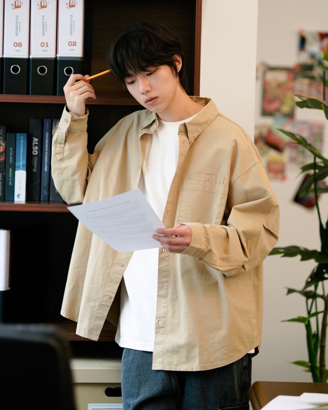 <새것> [L] 제멋 오버핏 셔츠 베이지 상품이미지3