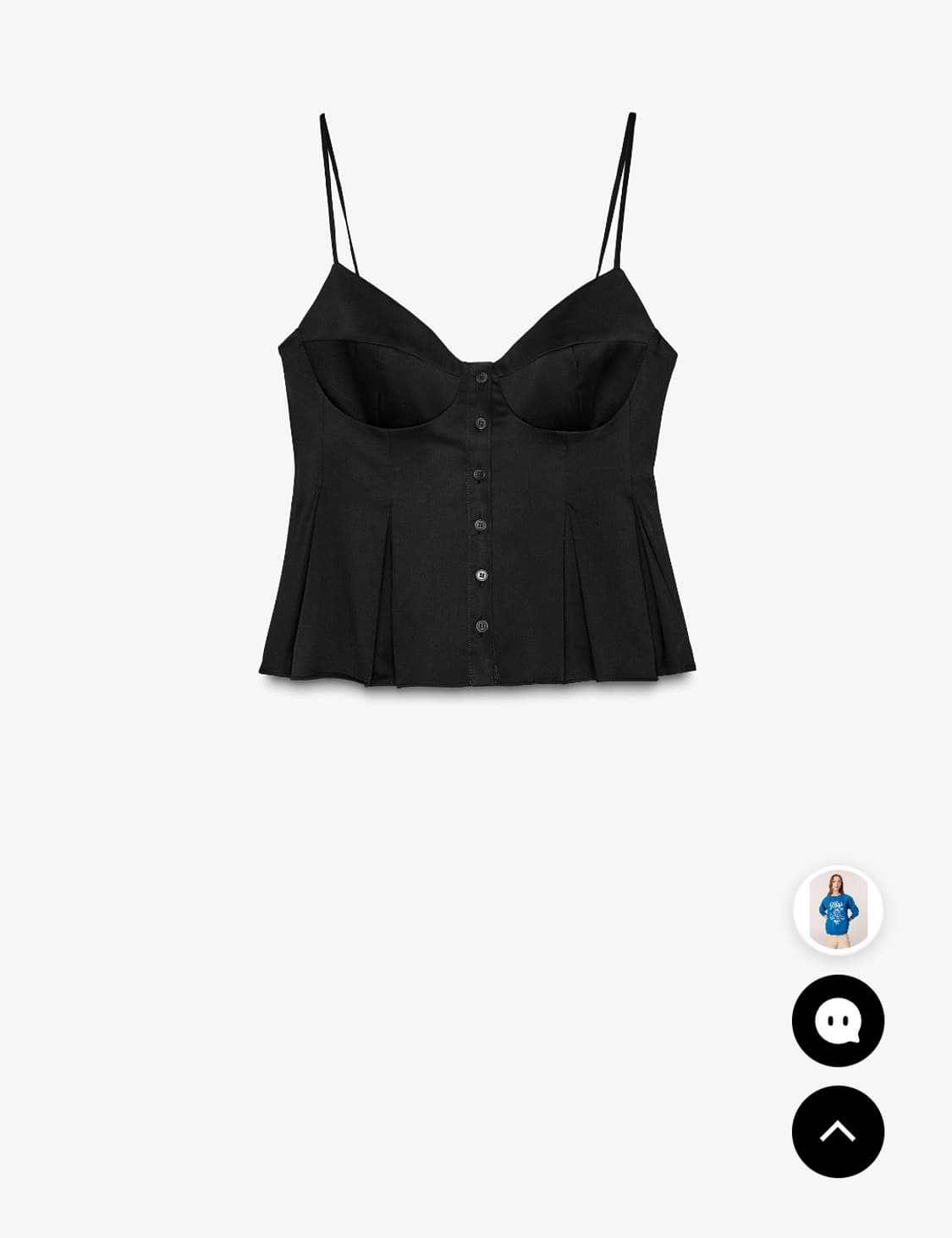 ZARA 포플린 크롭트 탑 상품이미지1