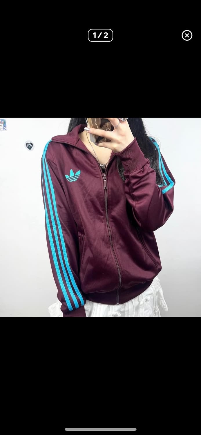 *12일까지만 이가격* 아디다스 마룬 버건디 민트 블루 져지 상품이미지1