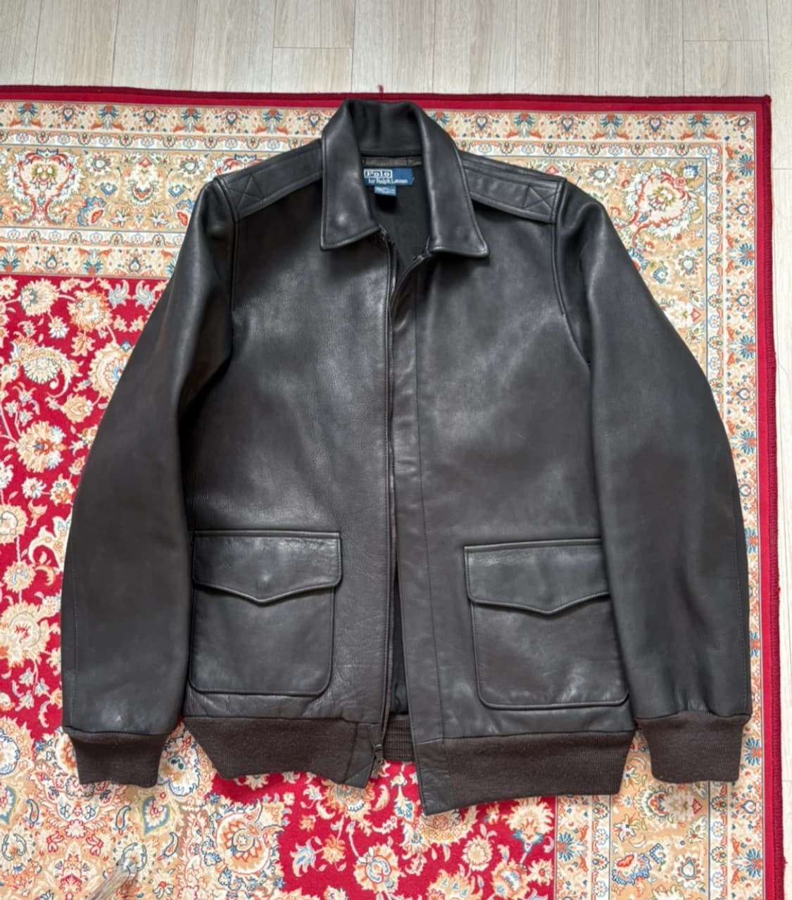 [랄프로렌/RRL] 90‘s 폴로 랄프로렌 레더 A2 자켓 상품이미지1