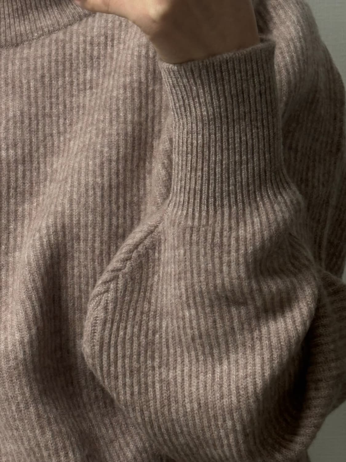 울100 뮤트핑크 니트 스웨터 상품이미지3