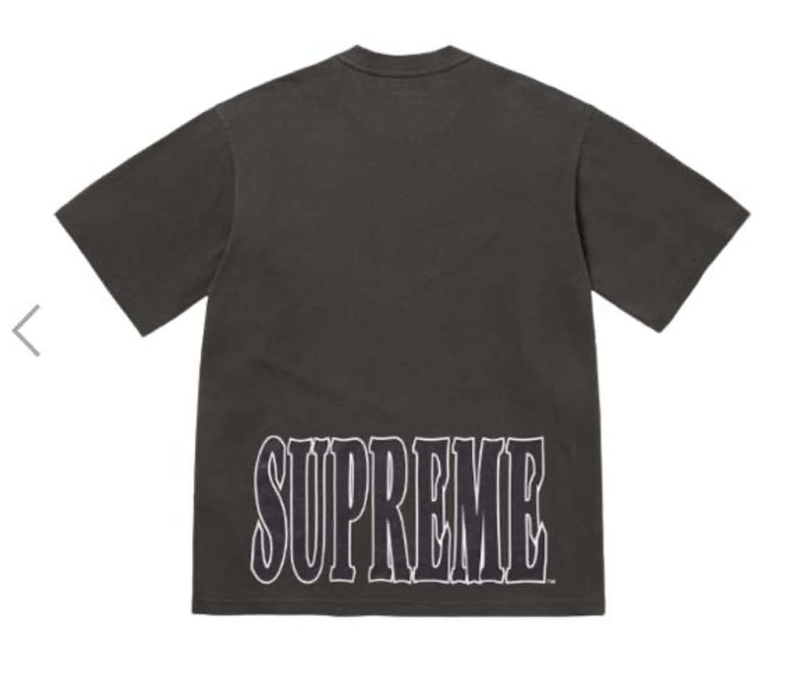 슈프림 25fw 크랙 스트레치 반팔티셔츠 블랙 M 상품이미지1