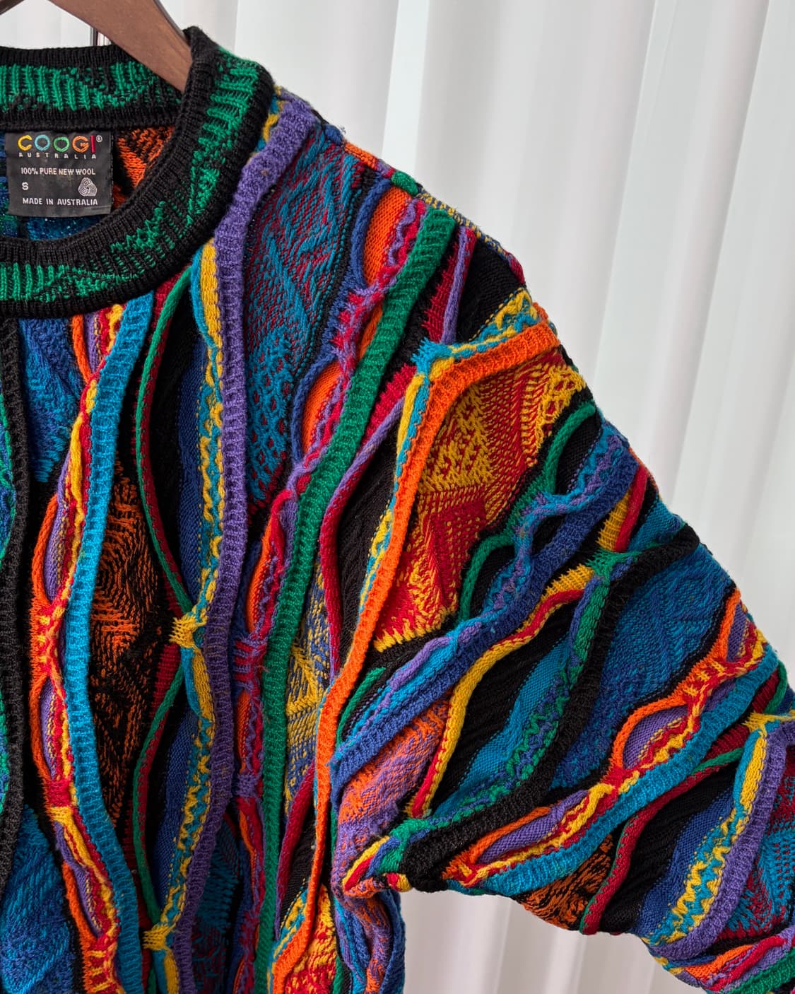 [S]쿠지 COOGI 멀티컬러 케이블 니트 상품이미지5