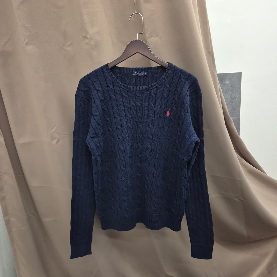 폴로 랄프로렌 네이비 꽈배기 니트 XL 상품이미지1