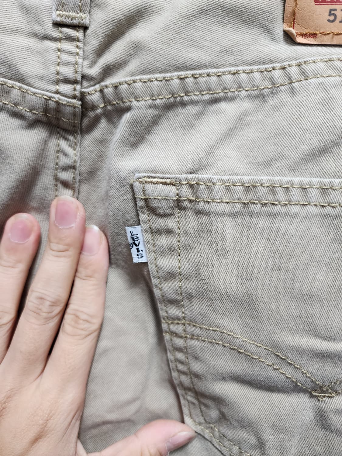 리바이스 512 화이트탭 베이지 팬츠 상품이미지4