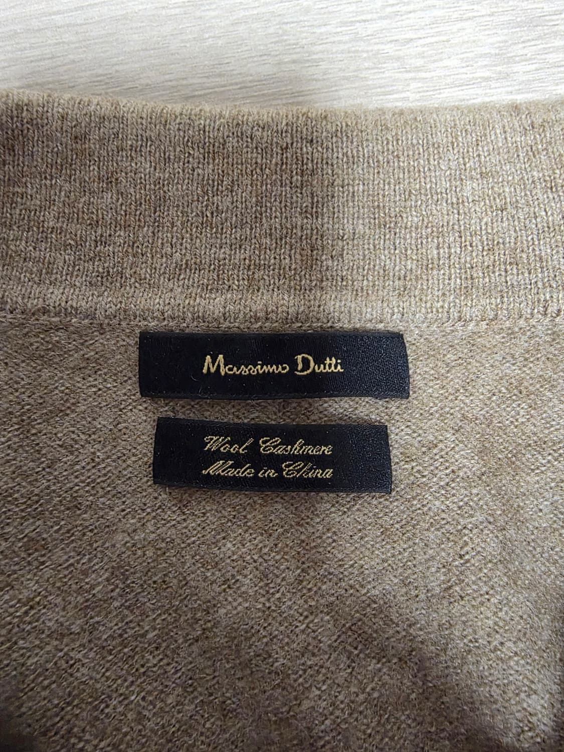 마시모두띠 남성 울 캐시미어 니트 Dark Beige XL 
 상품이미지4
