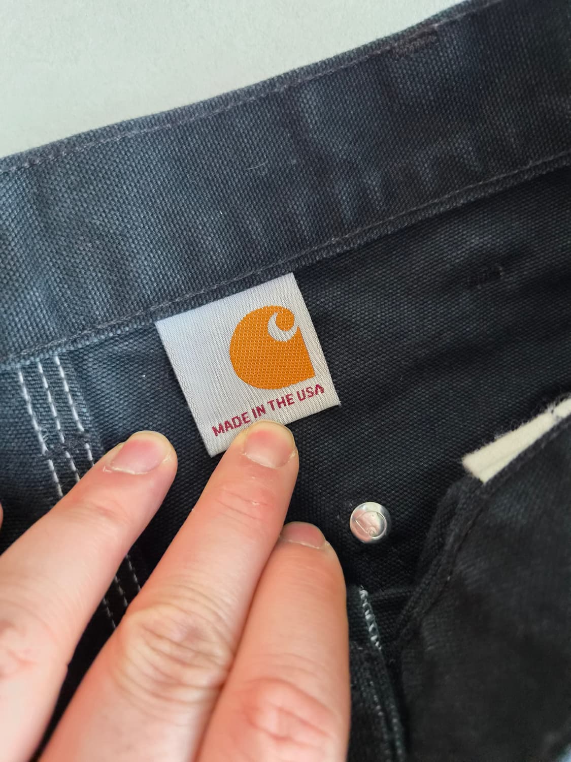 칼하트 B01 더블니 블랙 34x30 황금사이즈 상품이미지5