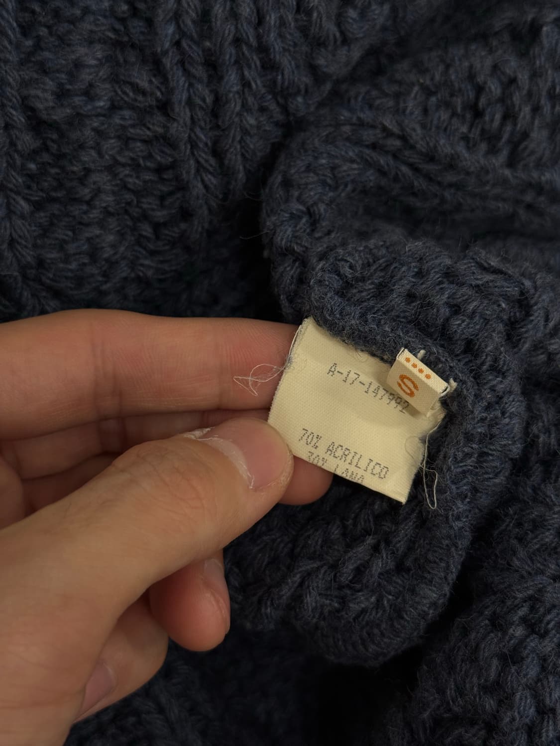 L) Spain Navy Fisherman 피셔맨 Knit Sweater 상품이미지7