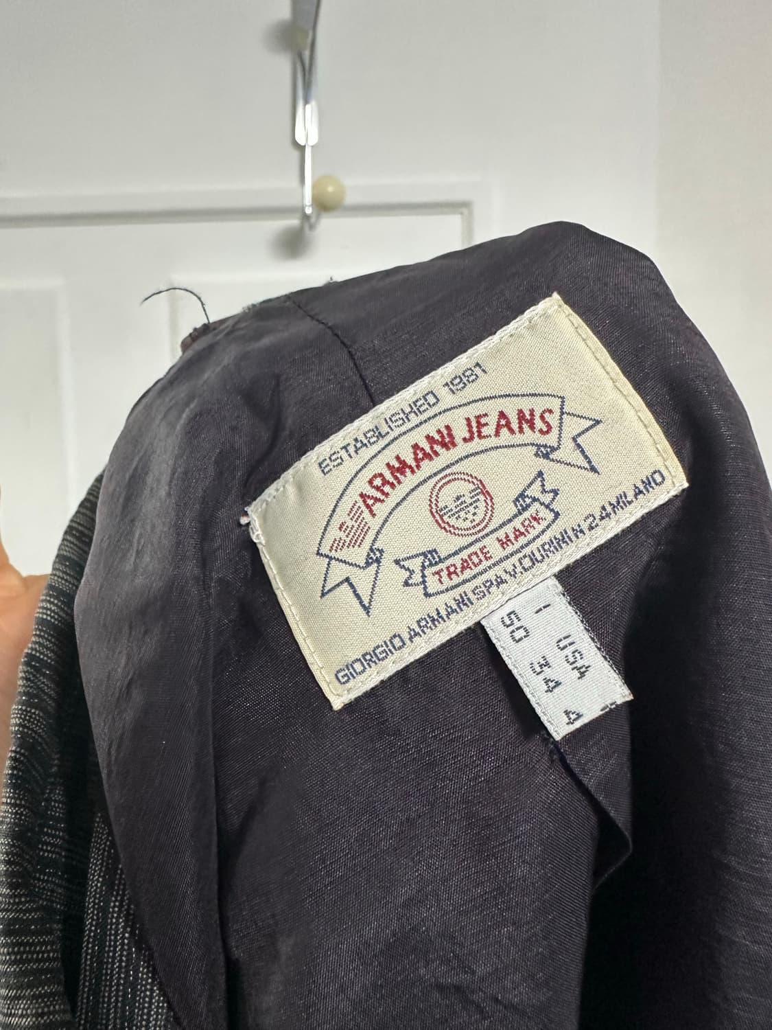 아르마니진 스트라이프 블레이저 상품이미지3