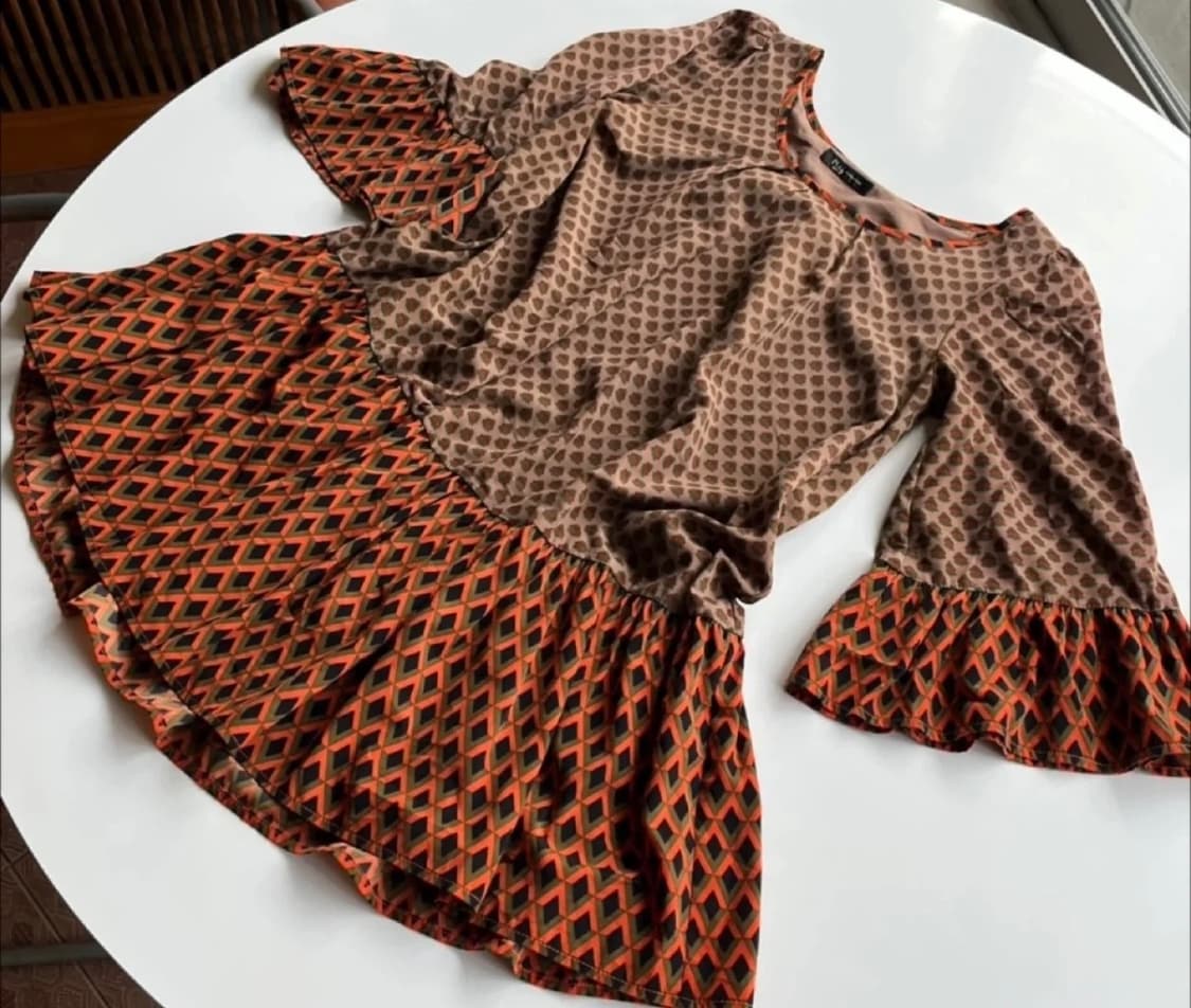 빔즈 Ray BEAMS 벨소매 프릴원피스 블라우스 상품이미지1