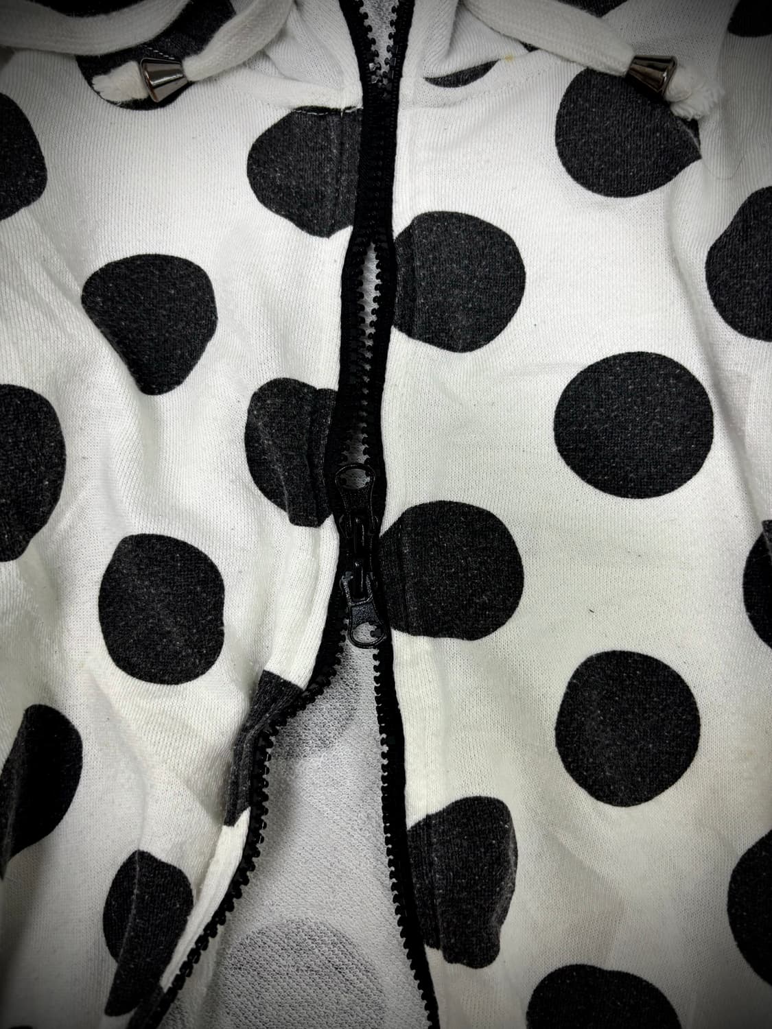 “RAGOUT” Y2K Dot Pattern 2-way Hoodie zi 상품이미지4