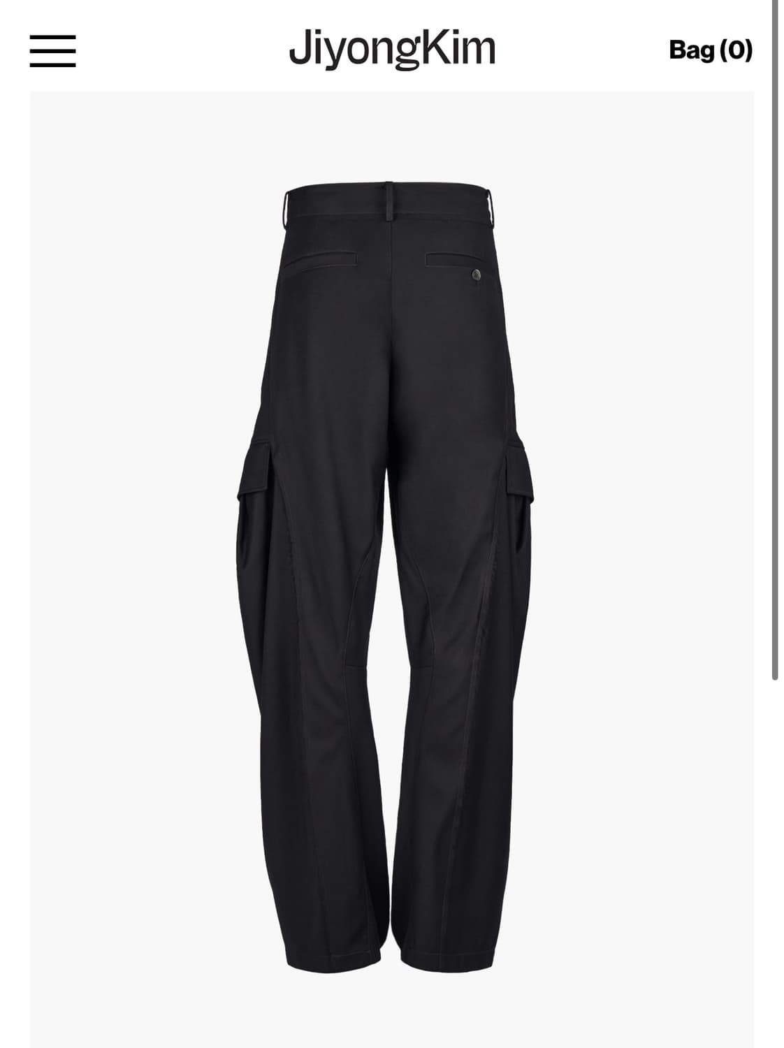 지용킴 Curved Raw Edge Trousers S사이즈 상품이미지2
