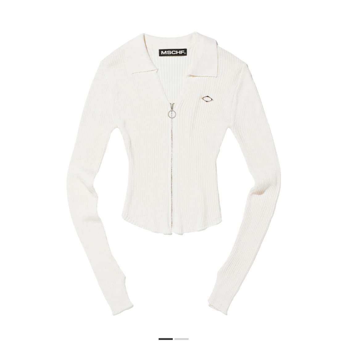 미스치프 니티드 롱 슬리브 셔츠 화이트 상품이미지1