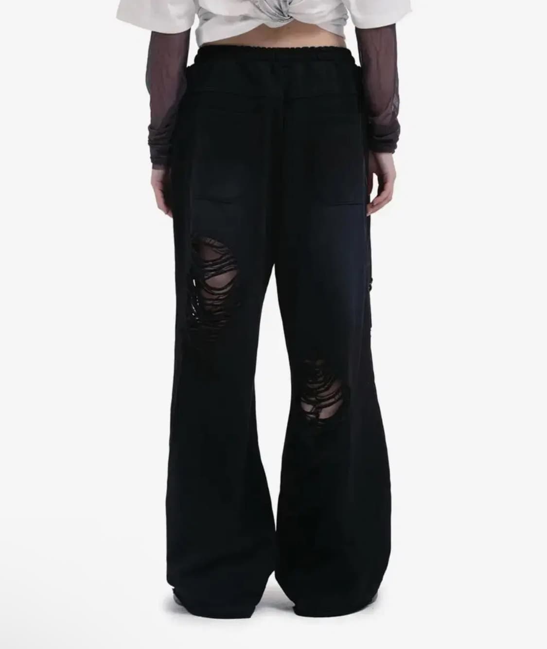 데프가먼츠 디스트로이드 데미지 스웻 트레이닝 바지 팬츠 L 상품이미지2