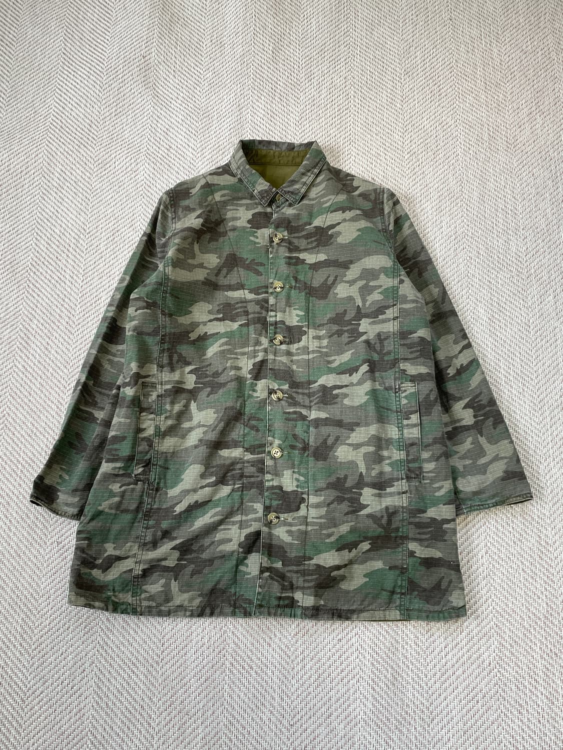 NANEA 립스탁 리버시블 밀리터리 워크 코트 J03366 상품이미지1