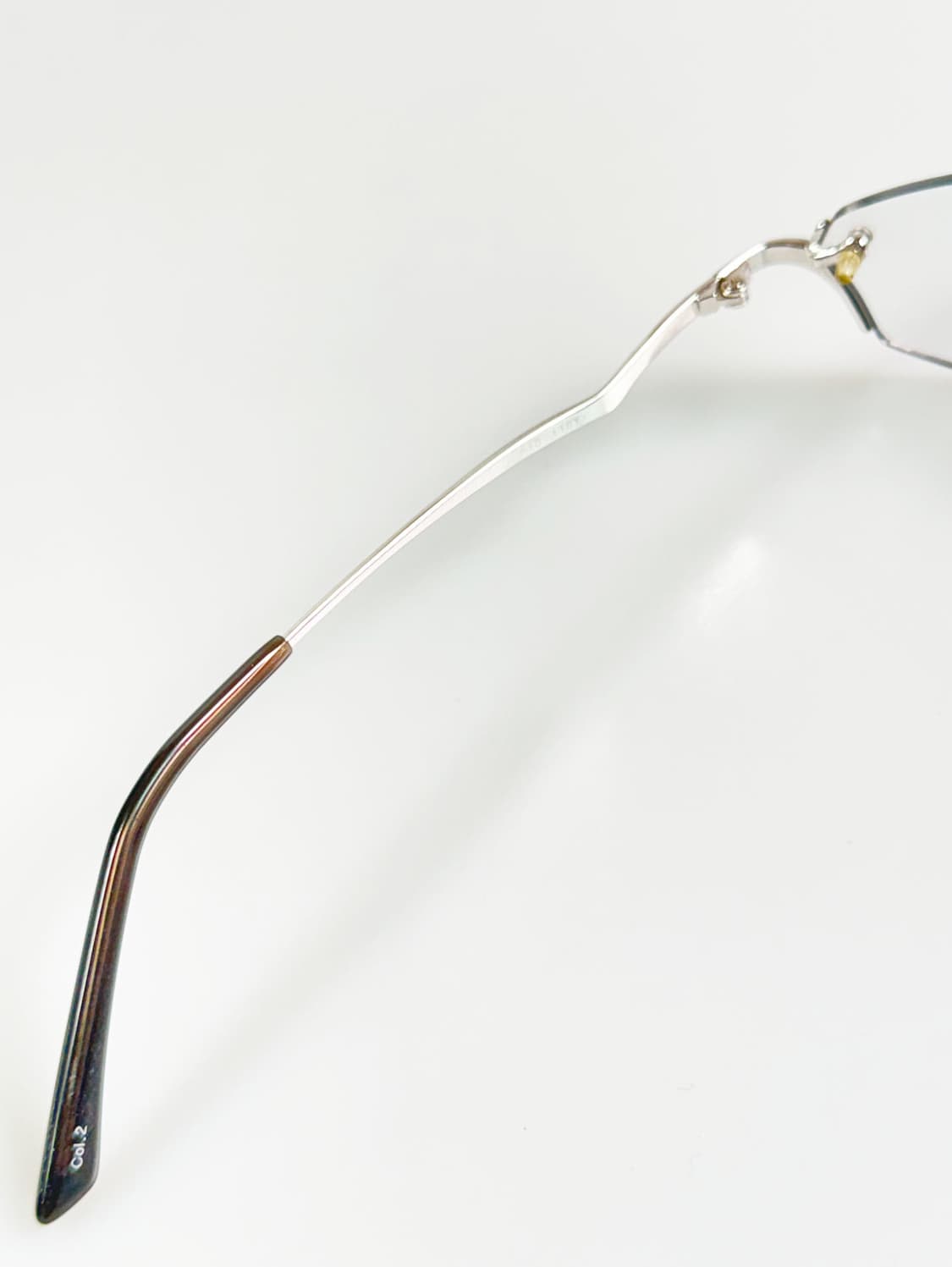 KENZIA 실버 메탈 무테 스퀘어 프레임 빈티지 안경 상품이미지7