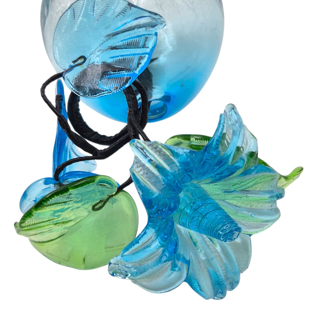 80s 류큐 핸드블로운 크랙 꽃병&송이 세트 상품이미지4