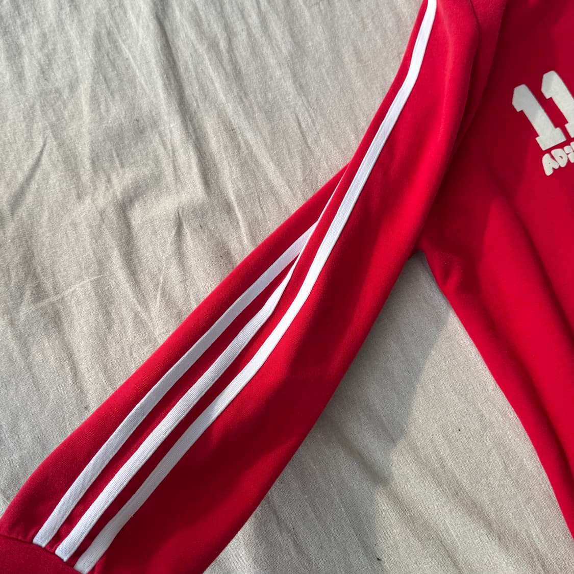 아디다스 90s 백로고 레드 후드집업 M 상품이미지4