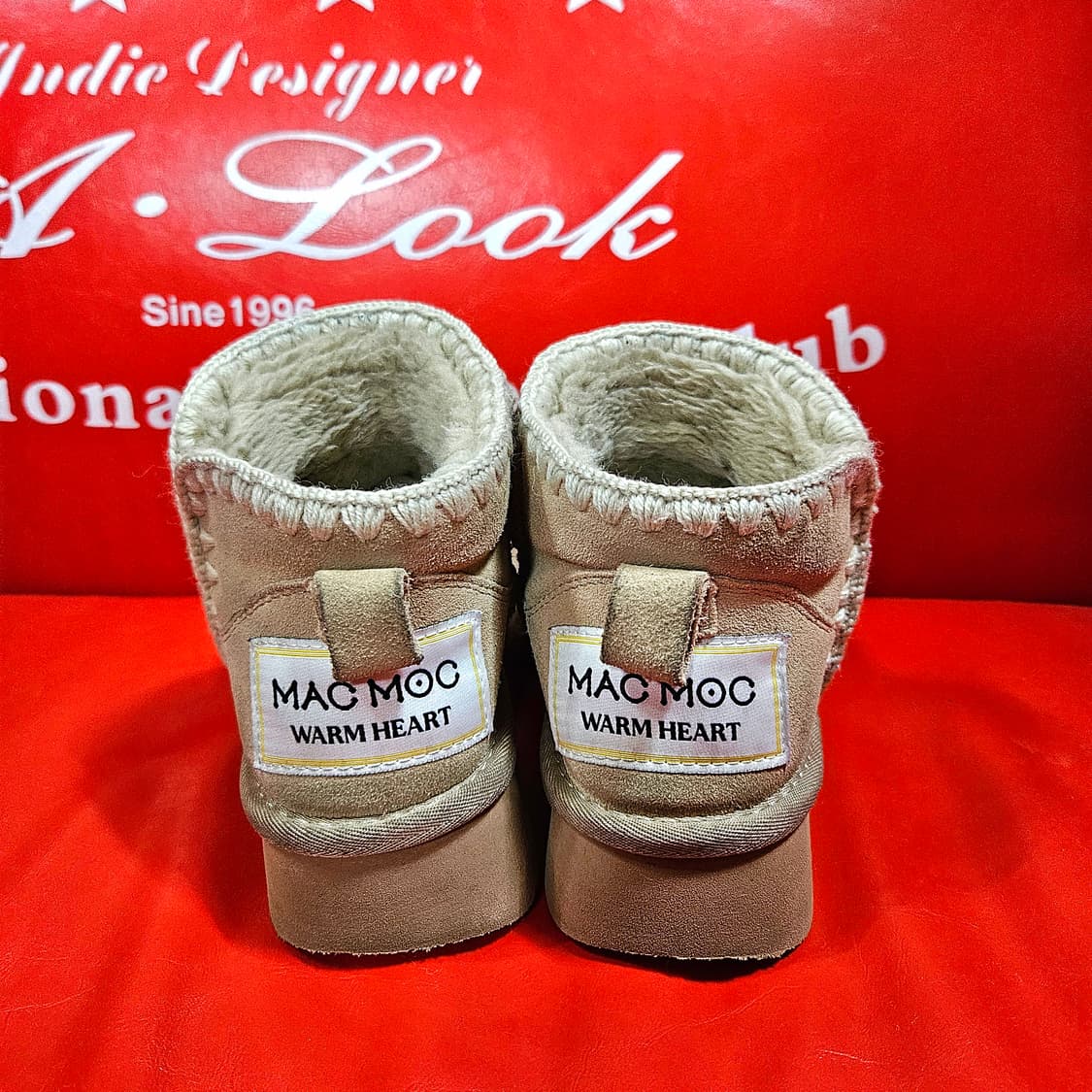 마크모크(MACMOC) 따땃 스티치 소가죽 스티치 퍼부츠 230 상품이미지4