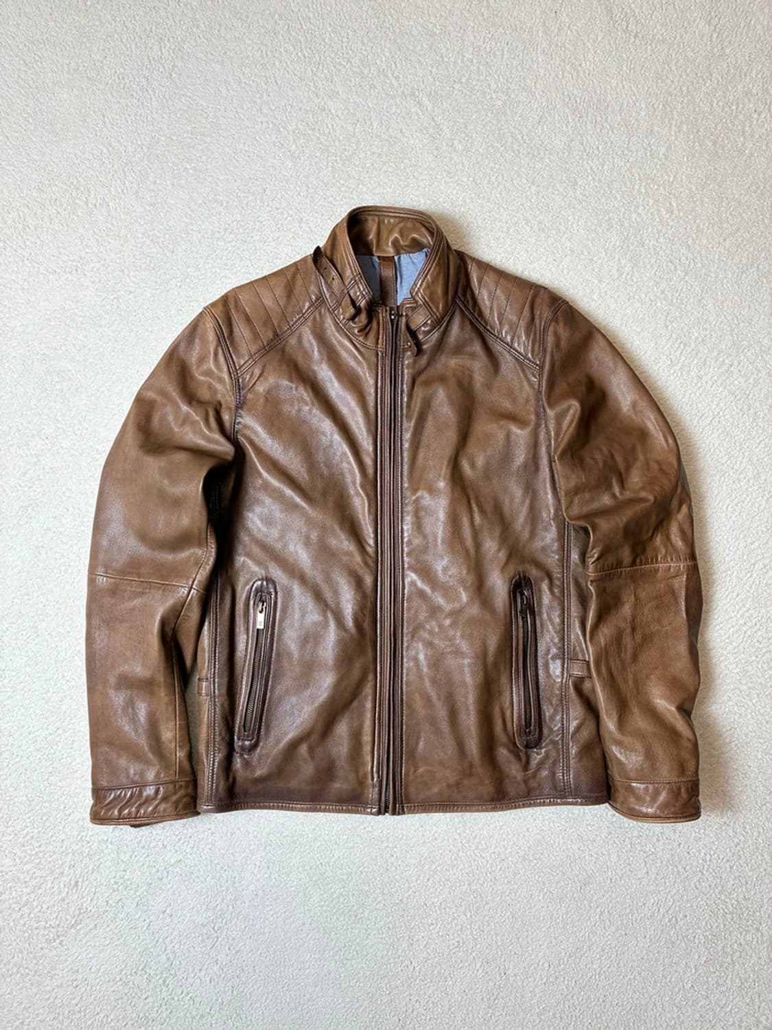 마시모두띠 Massimo Dutti 싱글 라이더 양가죽 자켓 PN6685 상품이미지1