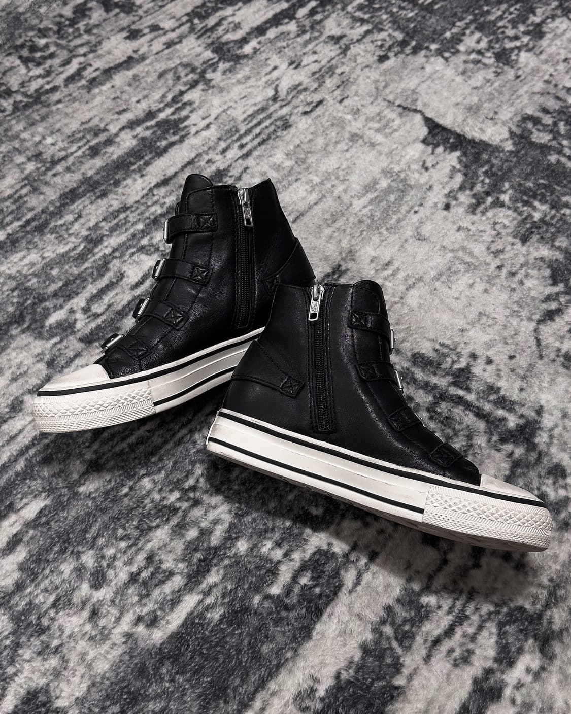 {Ash} Multi-Buckle Zip Leather Sneakers  상품이미지2
