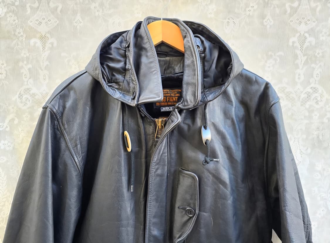 90s 도그파이트  카우레더 카코트 (made in korea) 상품이미지2