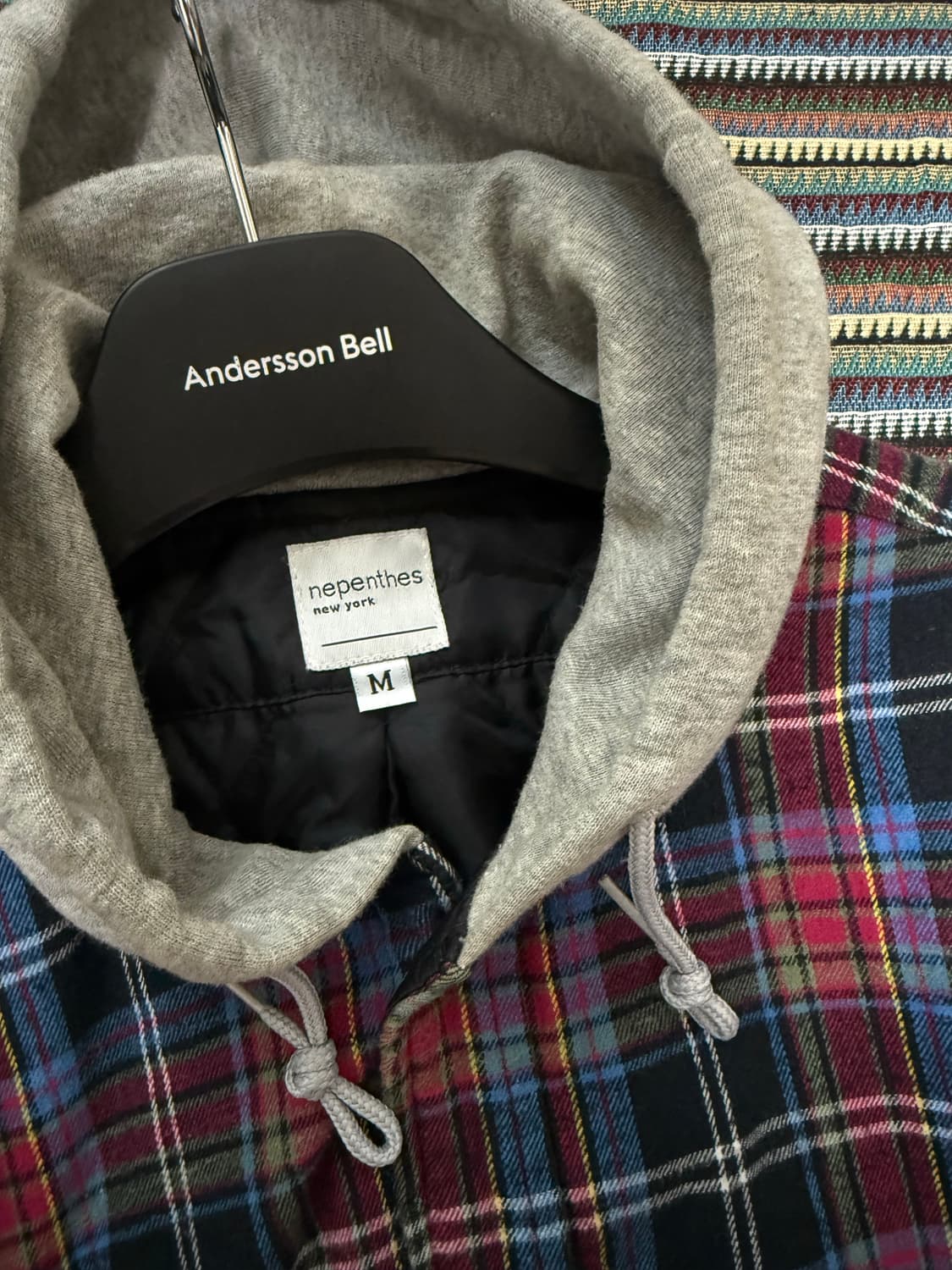 네펜데스 뉴욕 후드 체크 셔츠 상품이미지3