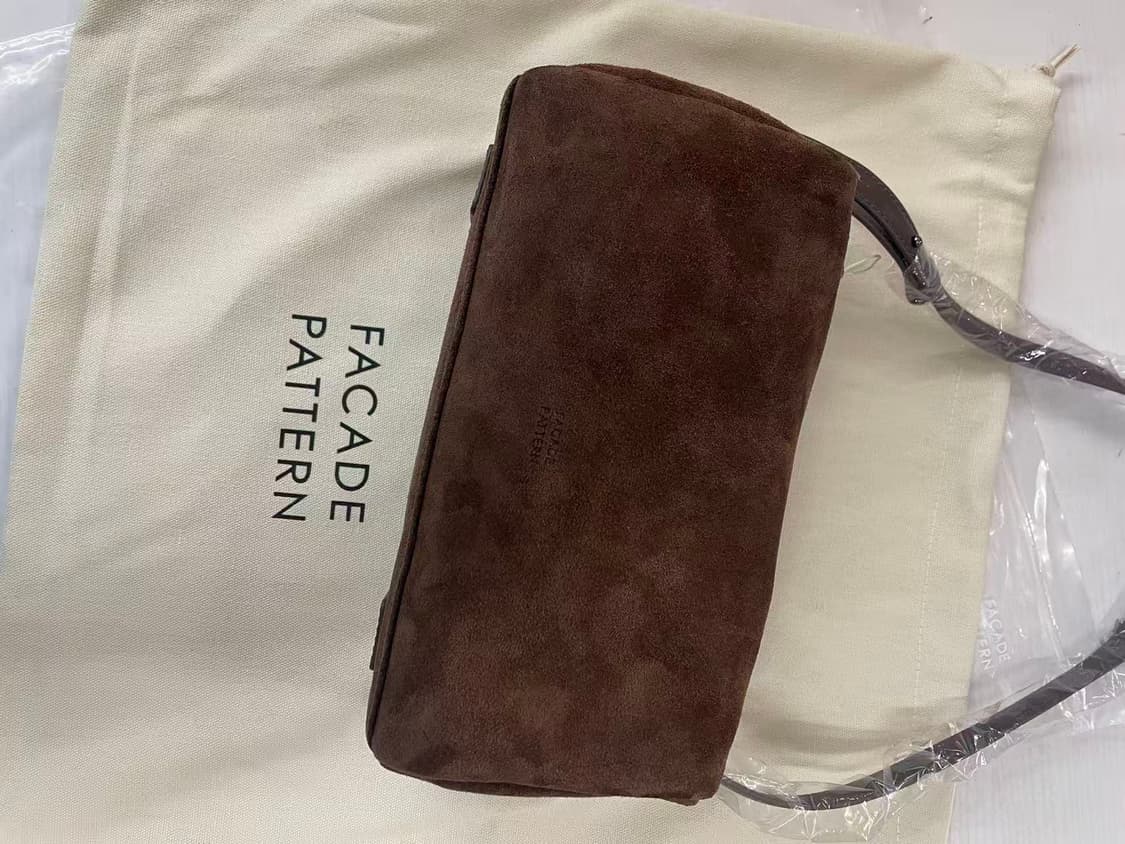 (새상품)파사드패턴 캐빈백 스웨이드 초콜렛 브라운 상품이미지1