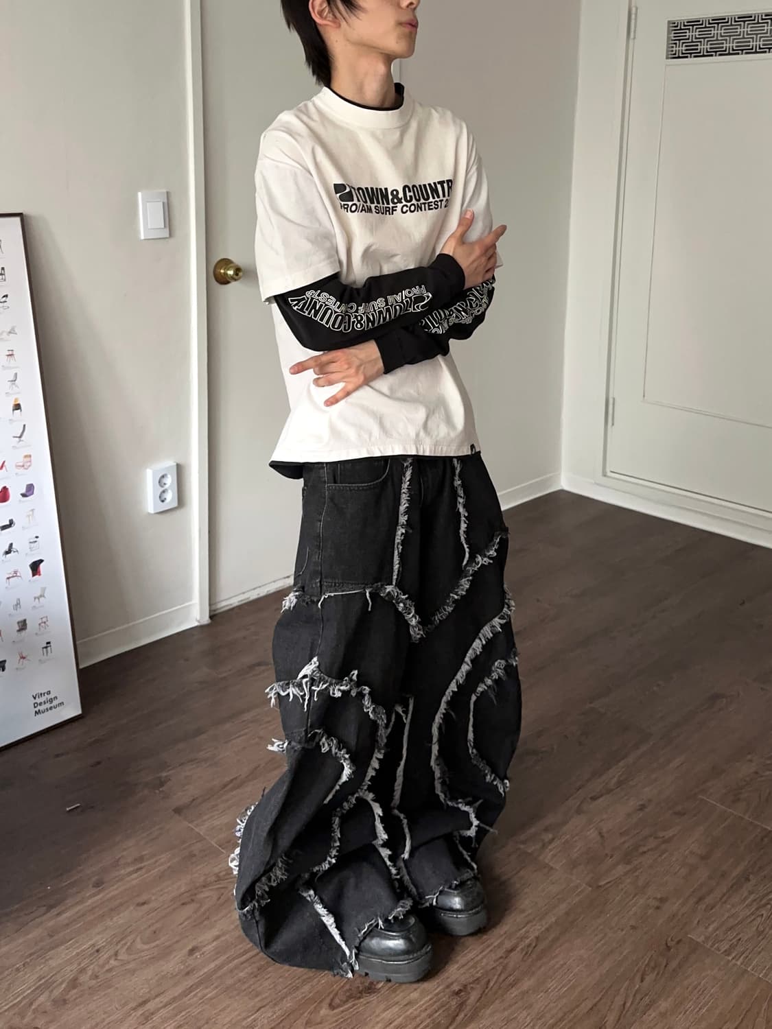 T&C Surf Club 스펠 아웃 레이어드 티셔츠 상품이미지2