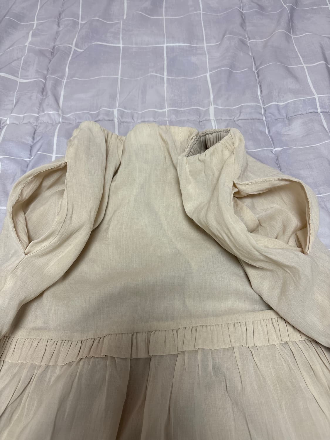 베이지 셔링 롱치마 상품이미지2