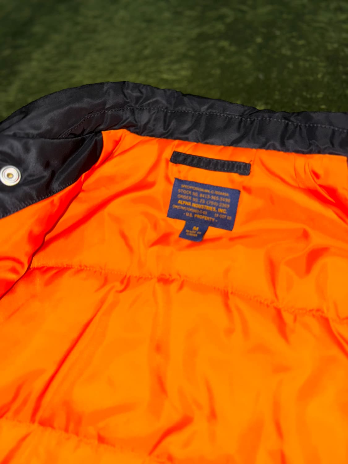 [M] 알파인더스트리 볼체인 나일론 패디드 아웃로 바이커 자켓 상품이미지6