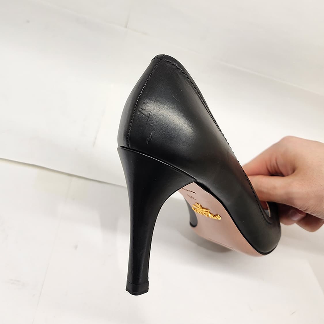 프라다 레더 오픈토 힐 35 상품이미지7