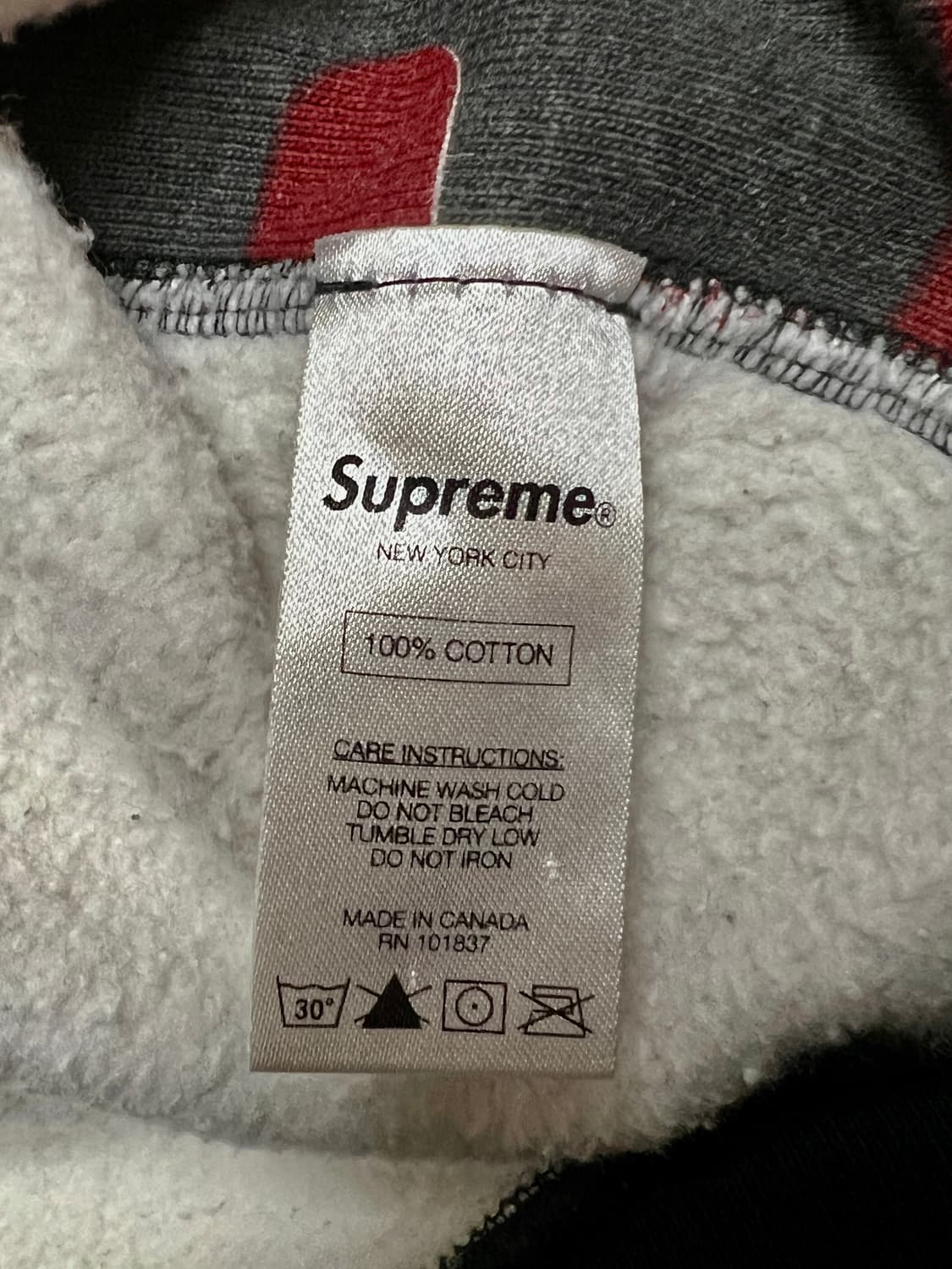 13fw 슈프림 박스로고 레드카모 후드티 L 상품이미지5