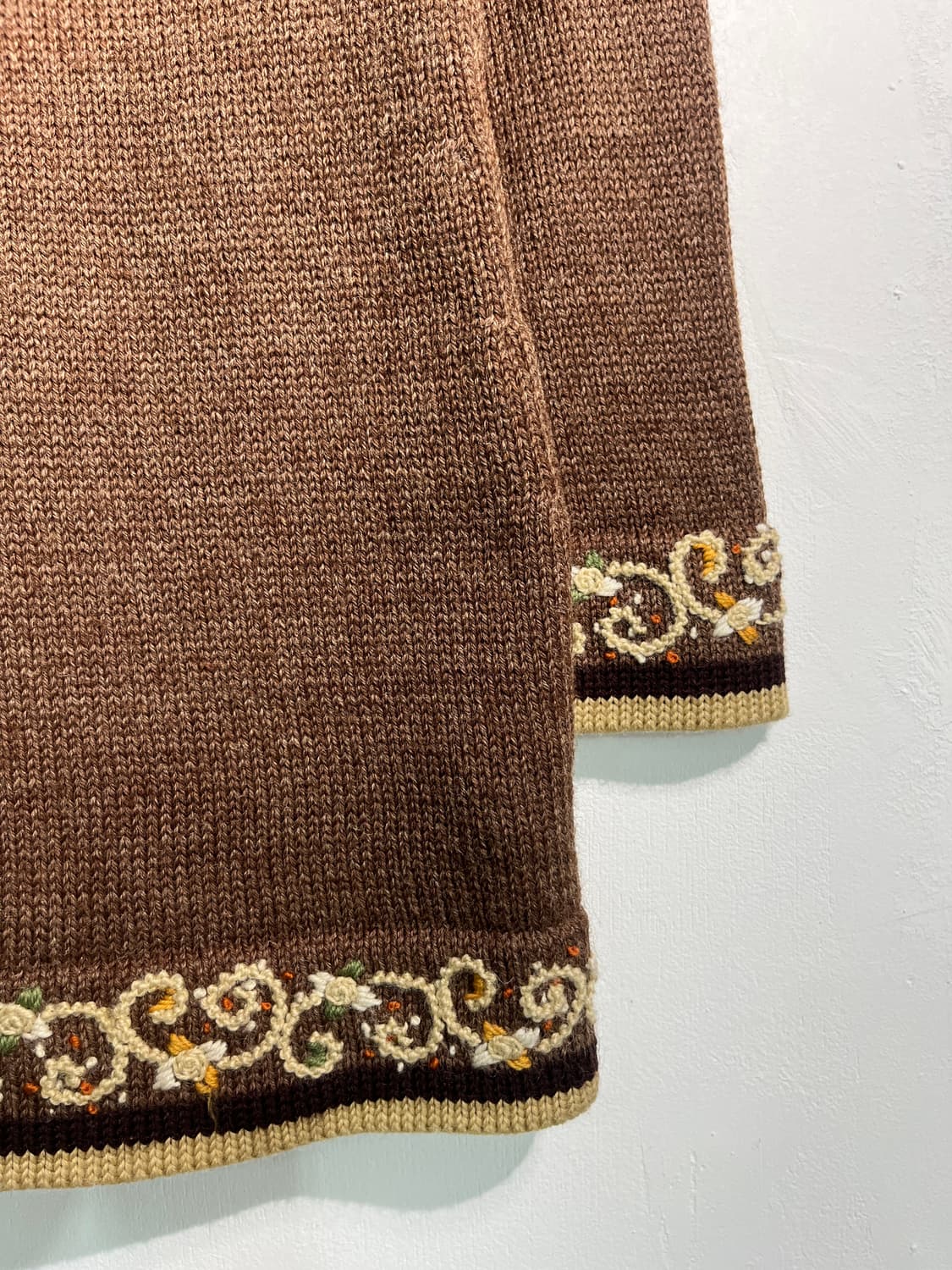 Wool 100% 울 100% 자수 롱 가디건 집업  상품이미지10