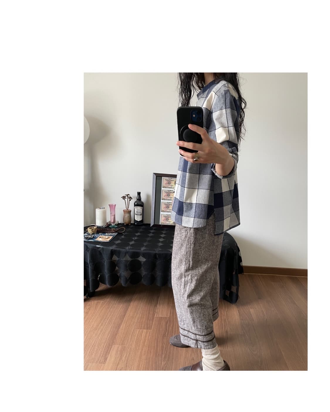 pullover check patterned blouse 상품이미지8