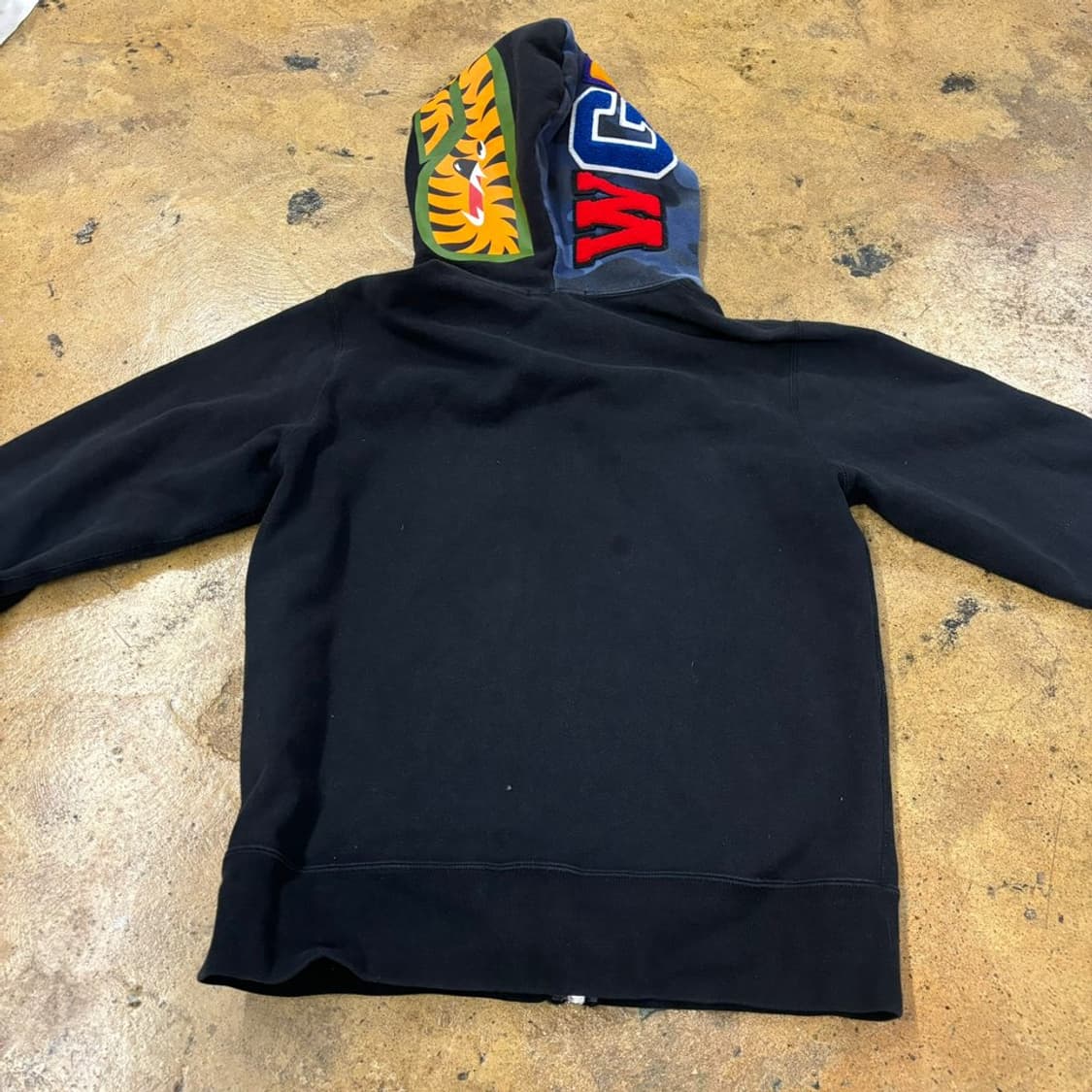 베이프 하프 블루 청계 카모 풀 후드집업  상품이미지4