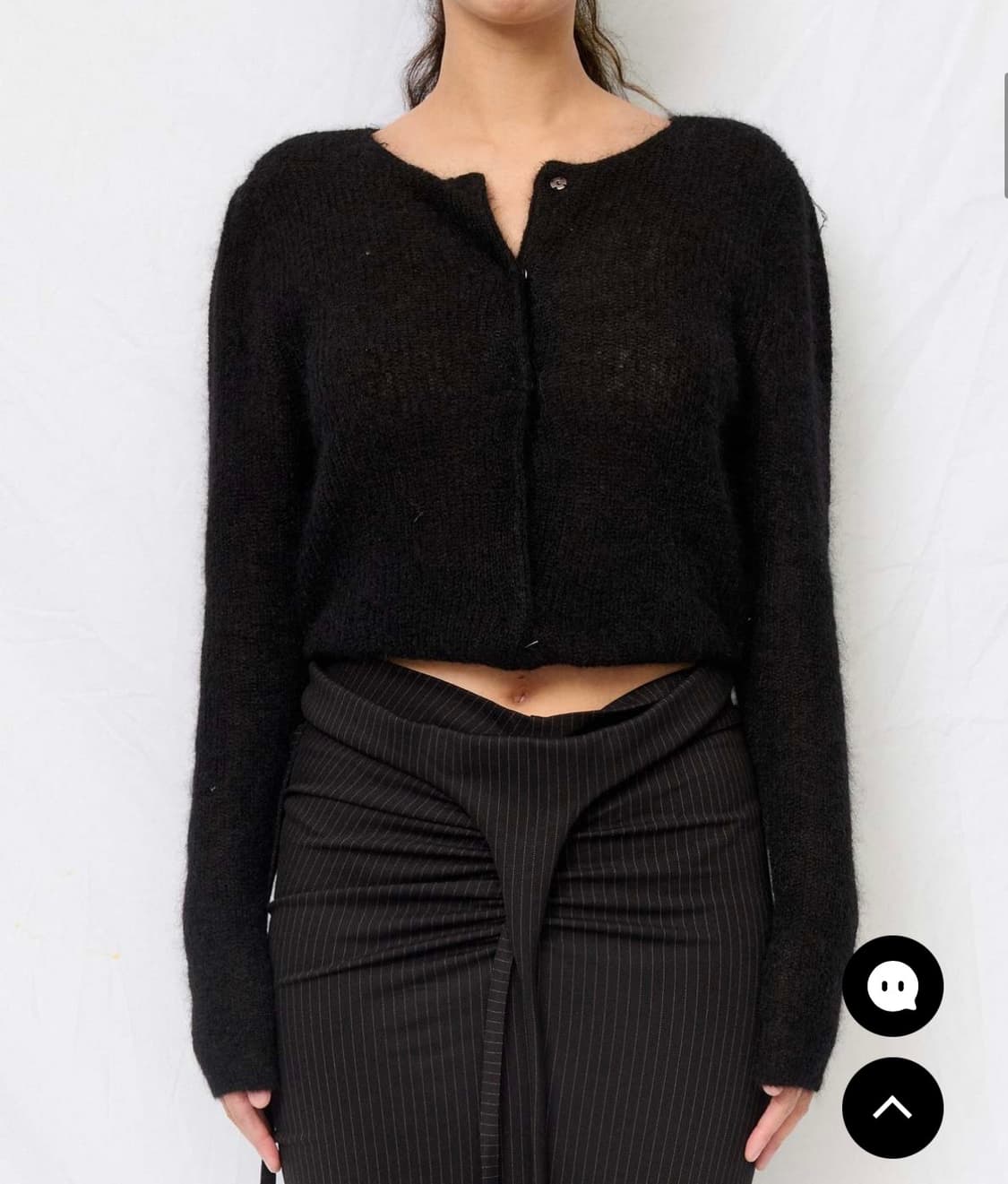 아모멘토 라운드 넥 쉬어 가디건 2사이즈 상품이미지4