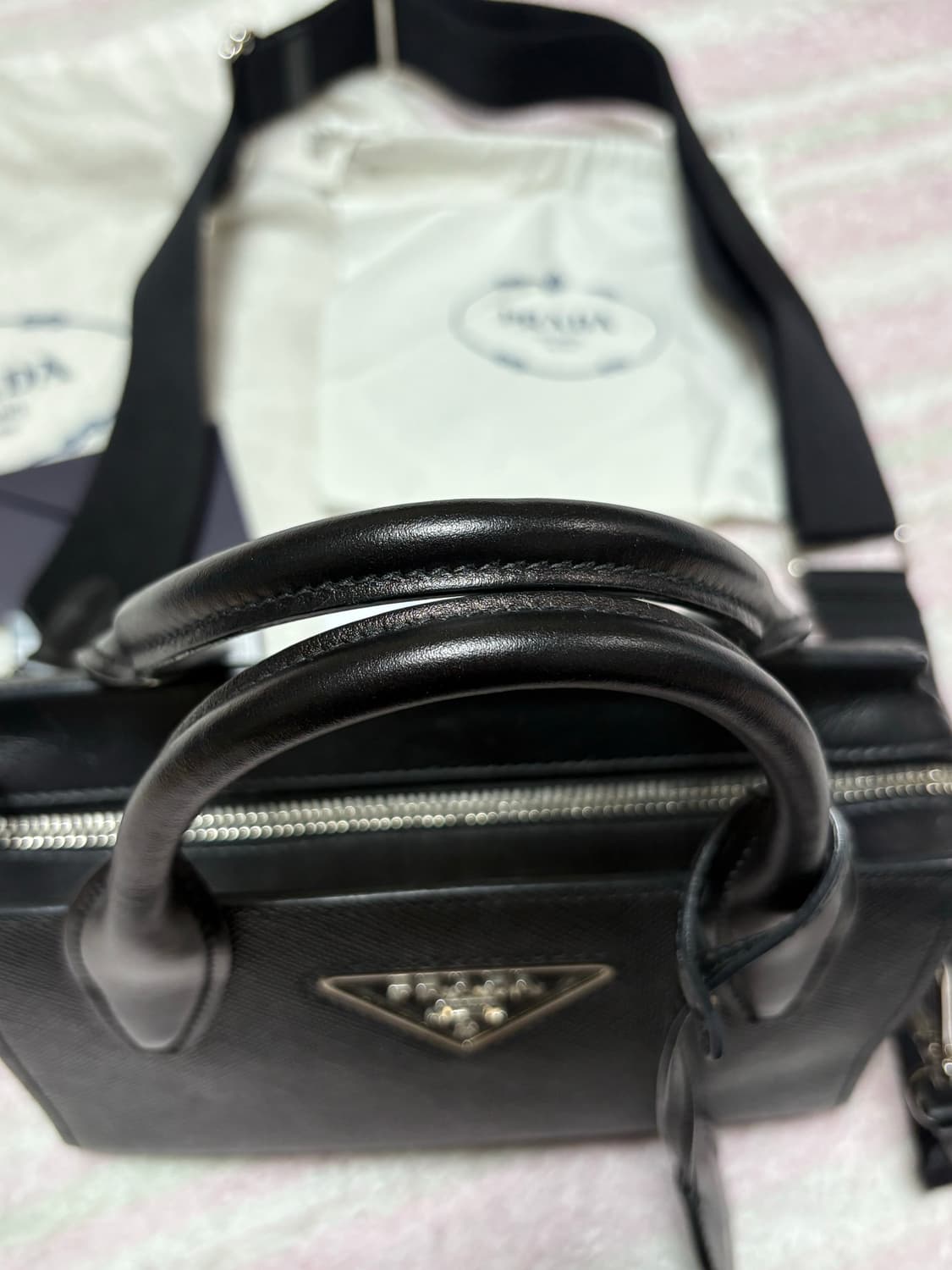 프라다 사피아노 탑 핸들 토트백/숄더백 1BA269 은장 이번주만 판매 상품이미지7