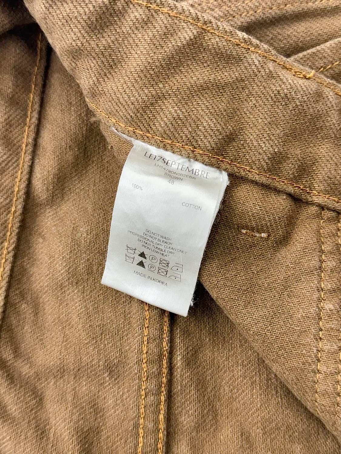 르셉템버 브라운 패널 포켓 더블니 캔버스 워크 팬츠 상품이미지8