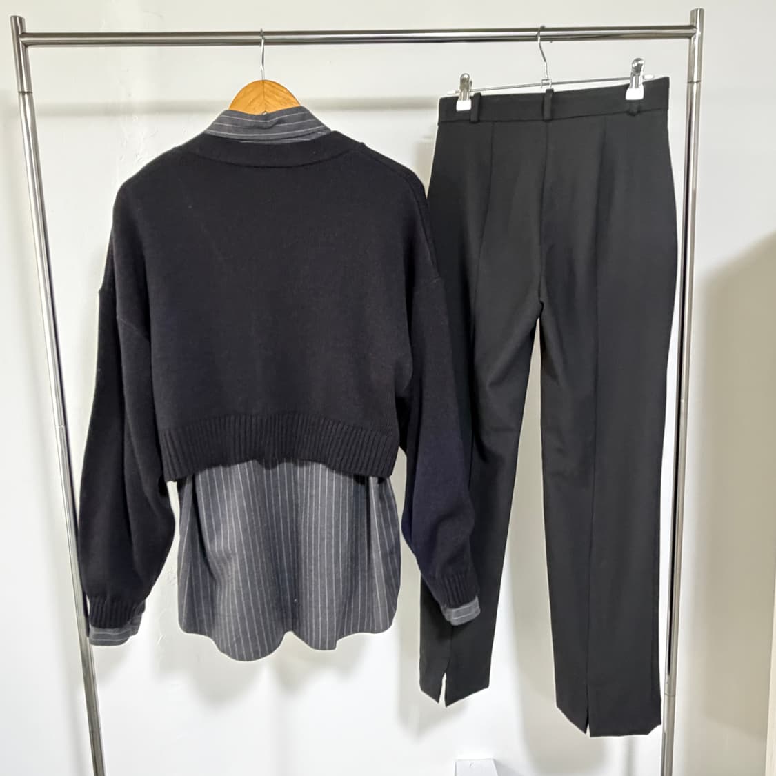 [27] 앤아더스토리즈 부츠컷 슬랙스 블랙 상품이미지3