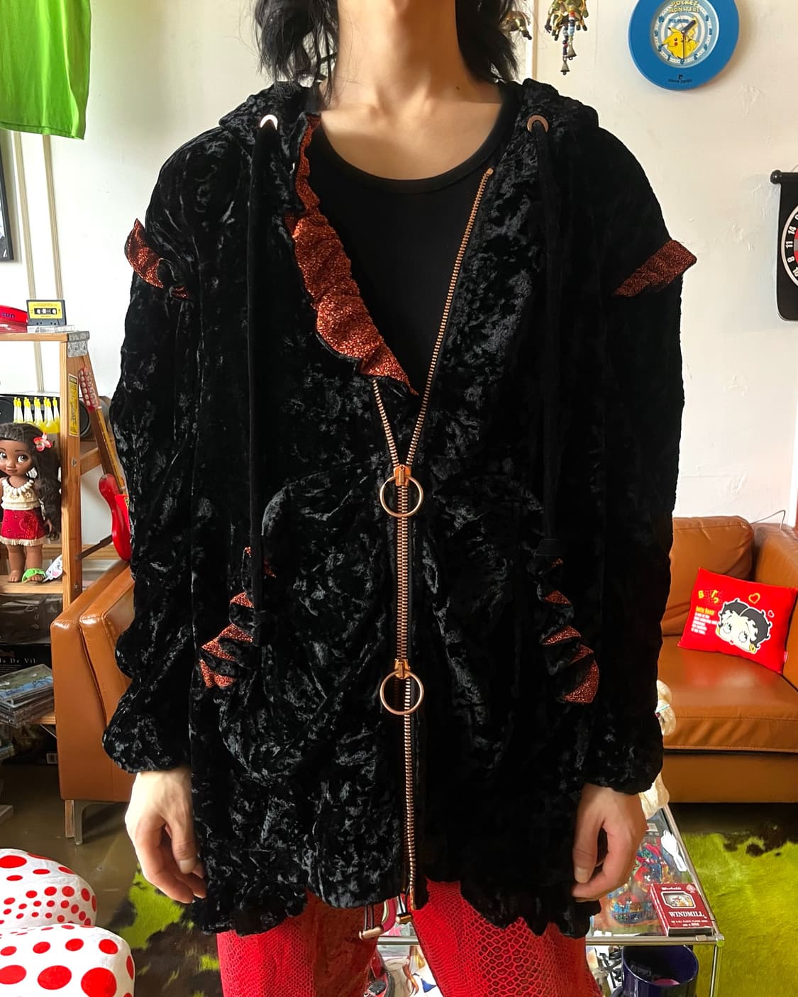 JDC Pour LUCKY CHOUETTE Velour Hood JK 상품이미지3