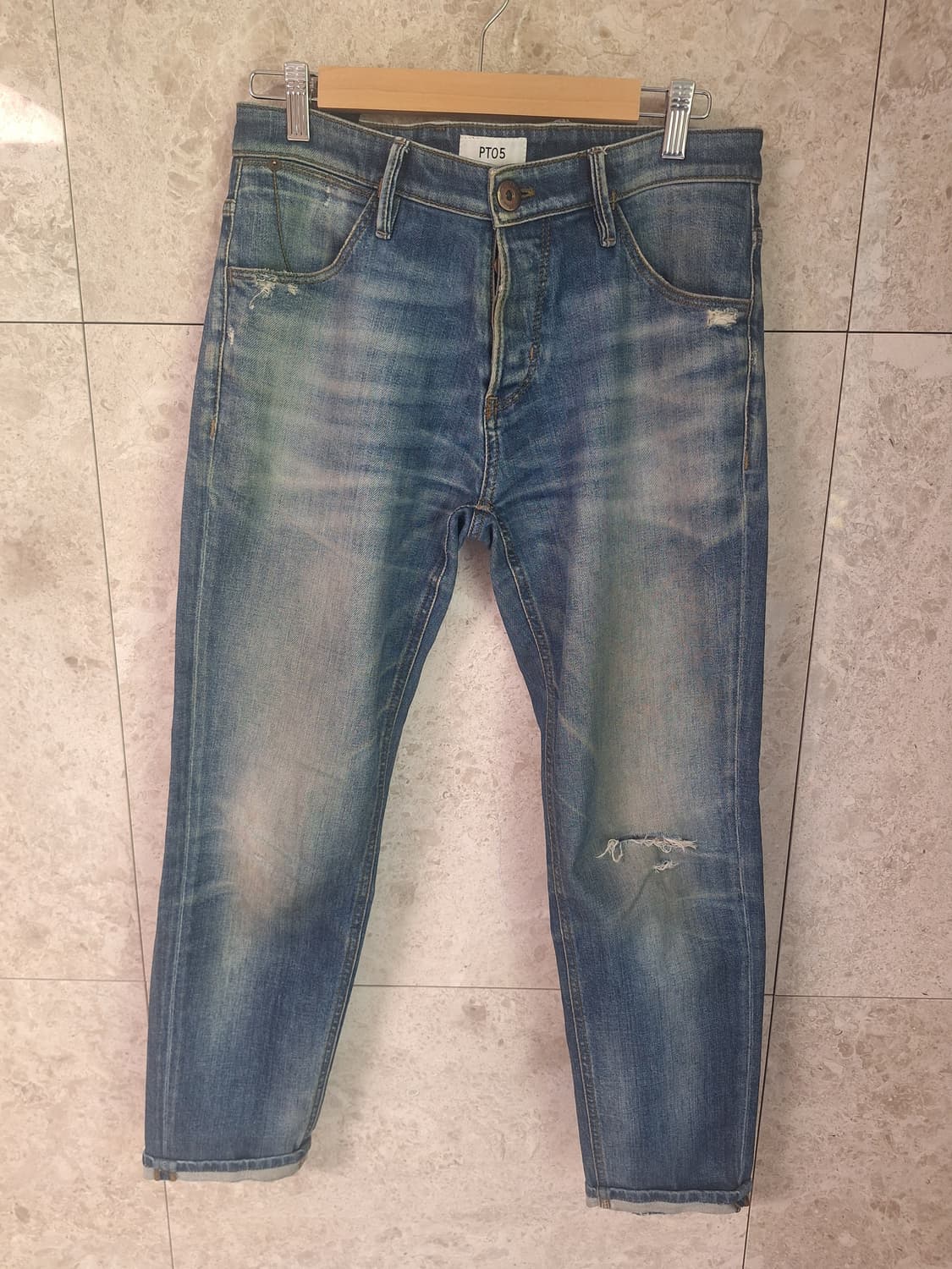 PT05 빈티지 워싱 데님 청바지 30사이즈 상품이미지1