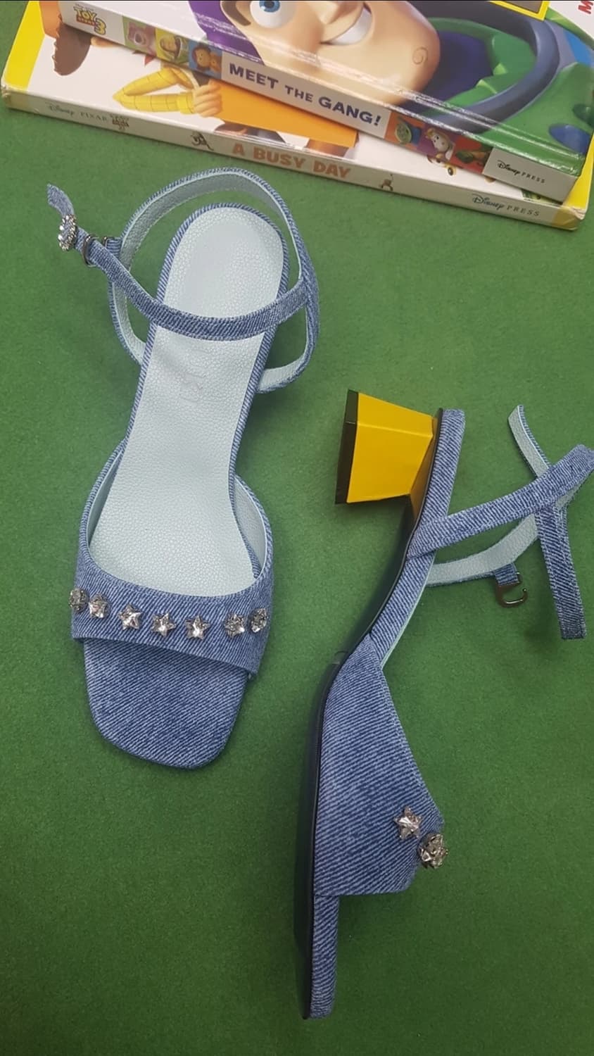 별 데님 가죽 수제화 상품이미지1