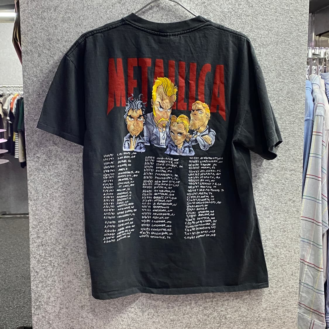 메탈리카 밴드 캐리커쳐 프린팅 반팔티 B4250 상품이미지4