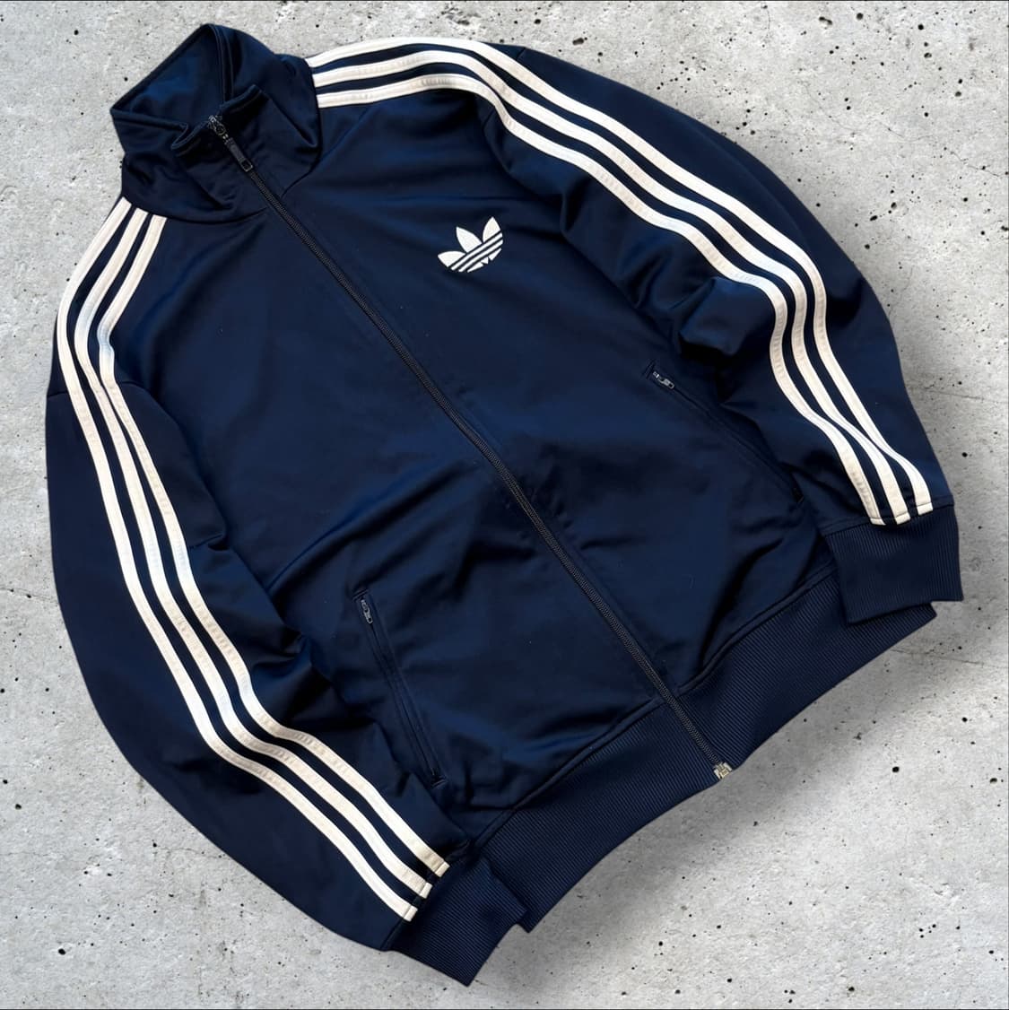 [100] 12s 아디다스 파이어버드 네이비 삼선 트랙탑 져지 D853 상품이미지1