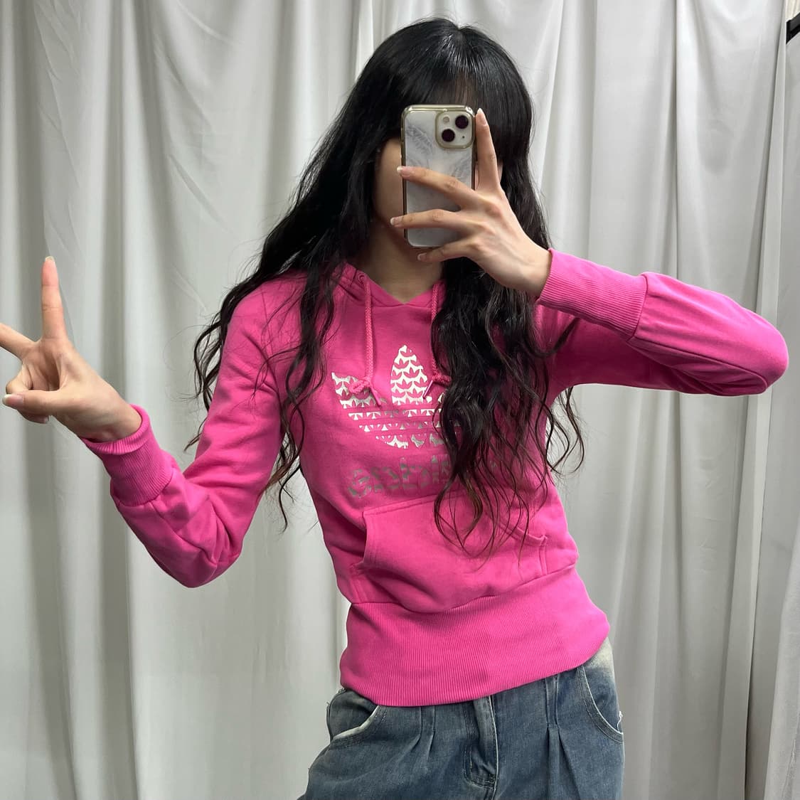 Adidas pink trefoil hoody 상품이미지1